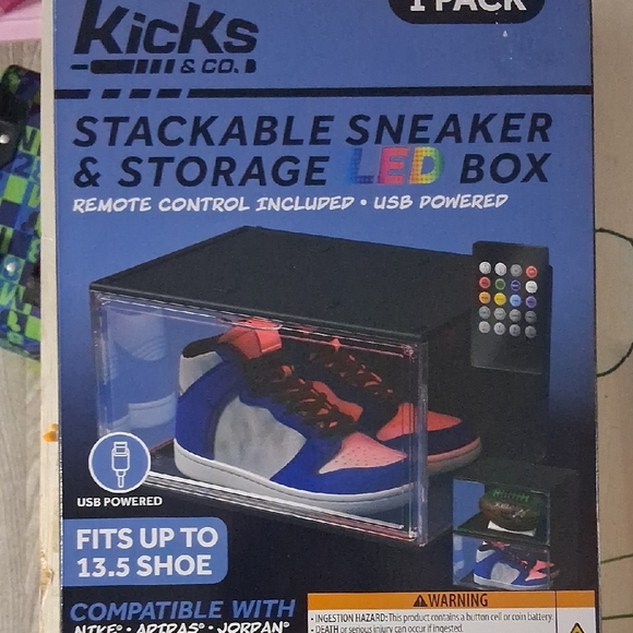 Black Stackable Sneaker & Storage Box - Picture 1 of 7